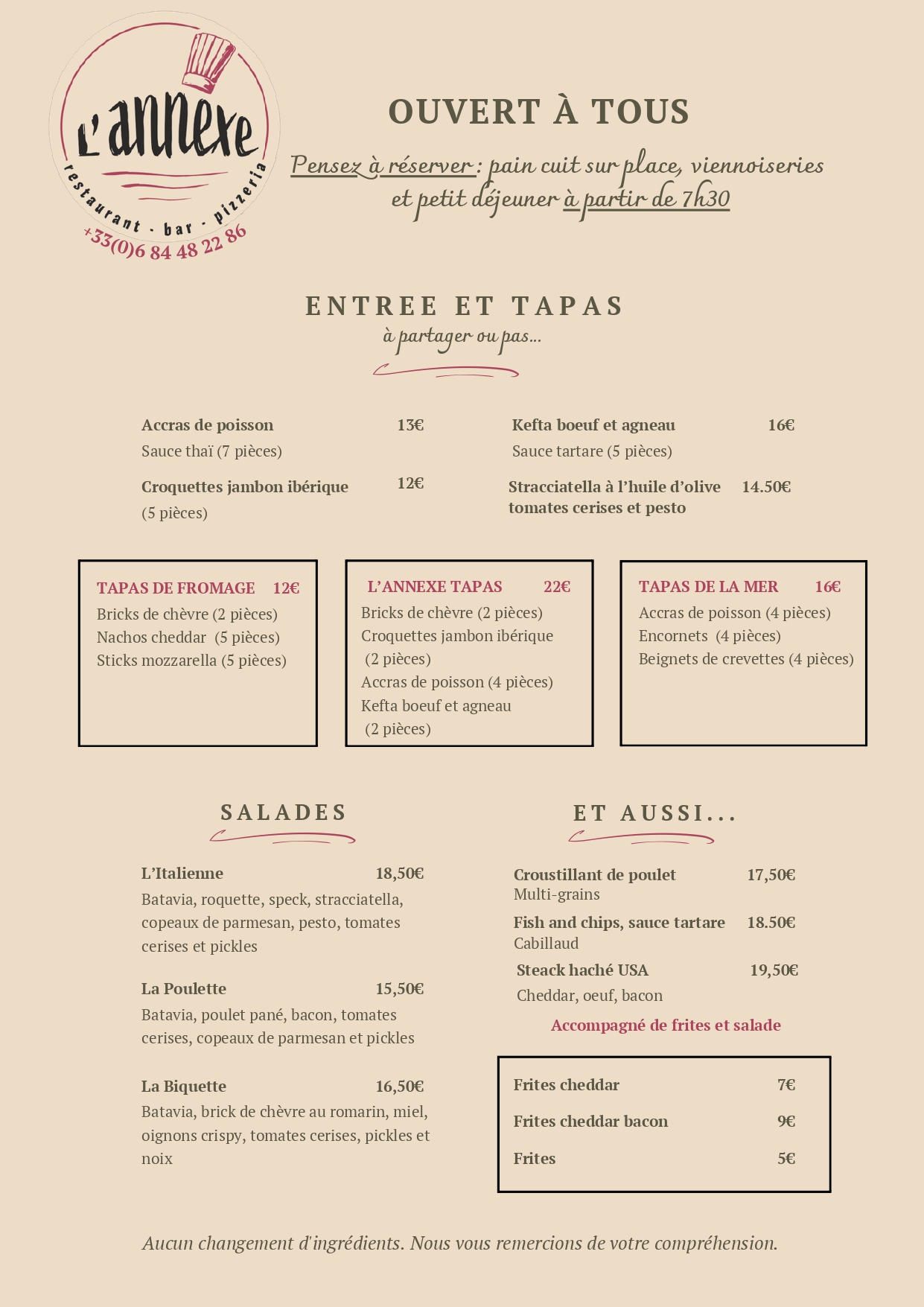 Menu page 1