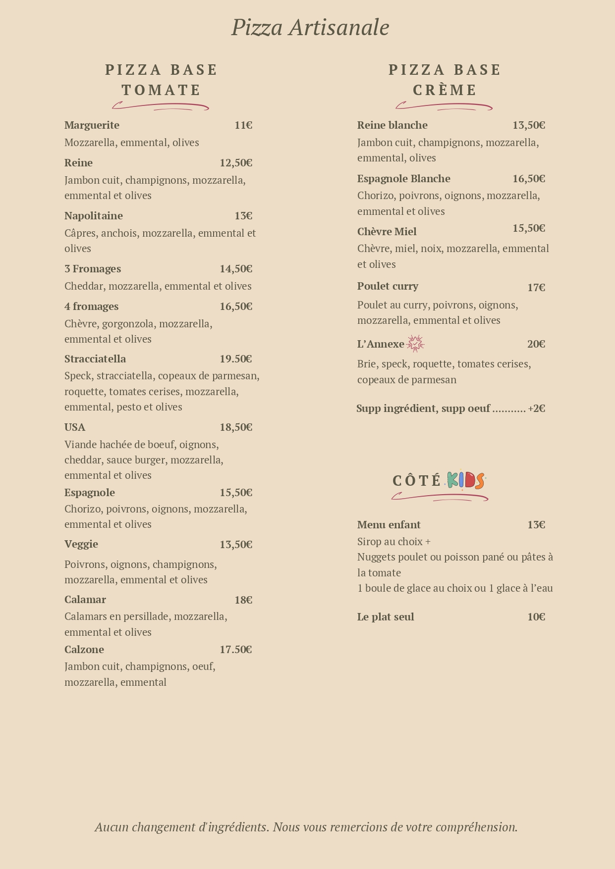 Menu page 2